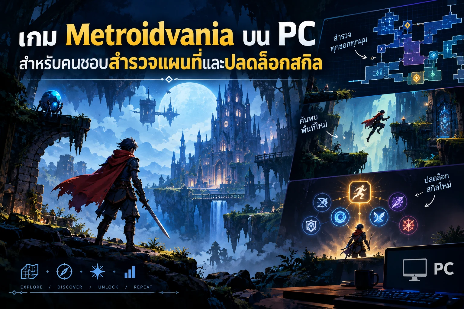 เกม Metroidvania บน PC สำหรับคนชอบสำรวจแผนที่และปลดล็อกสกิล