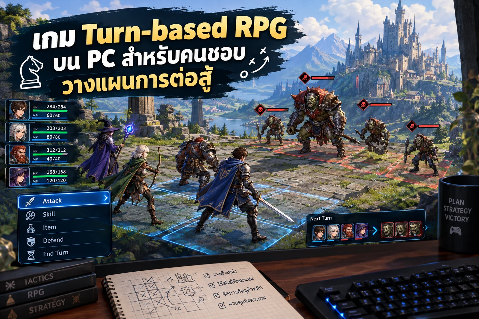 เกม Turn-based RPG บน PC สำหรับคนชอบวางแผนการต่อสู้