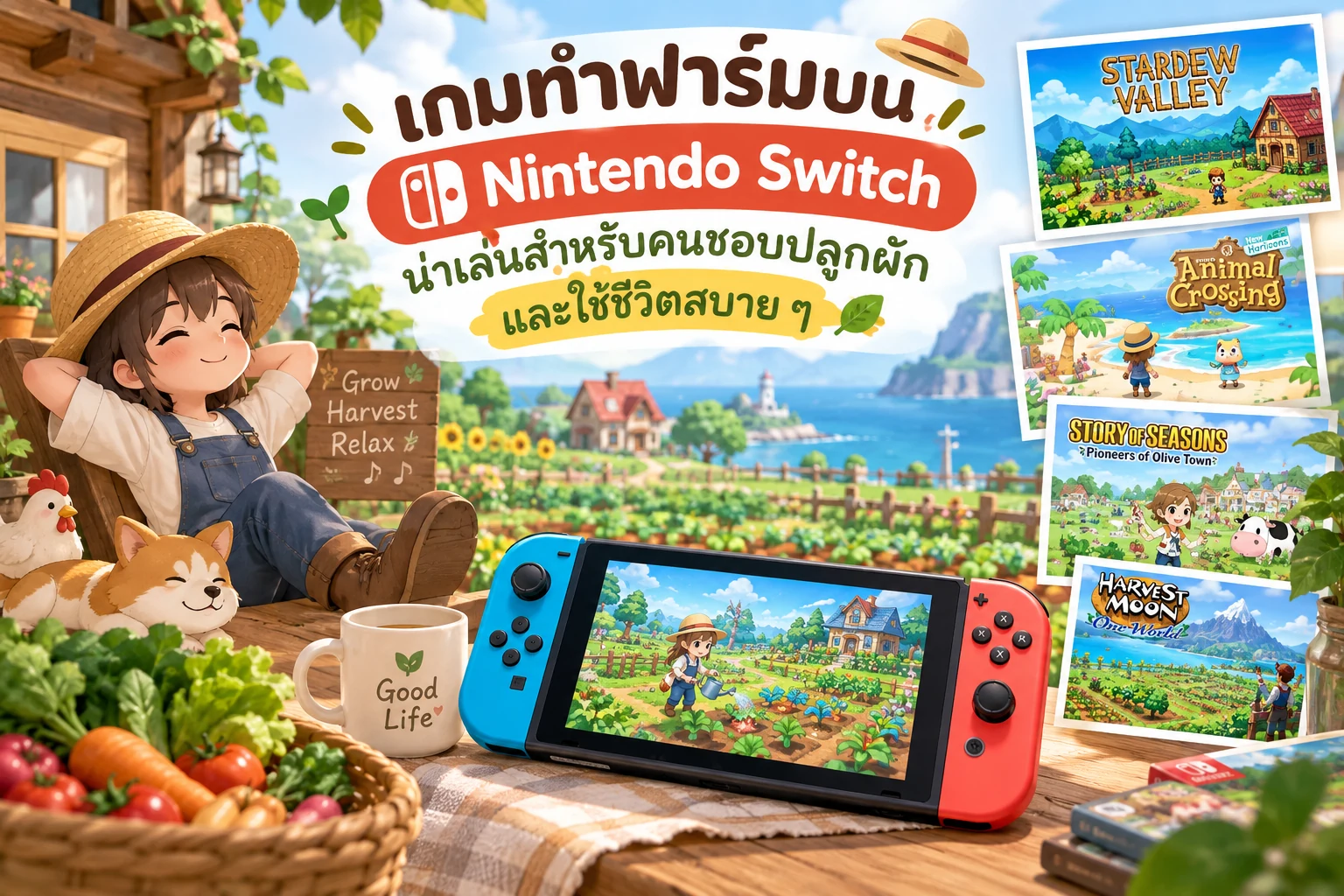 เกมทำฟาร์มบน Nintendo Switch น่าเล่นสำหรับคนชอบปลูกผักและใช้ชีวิตสบาย ๆ
